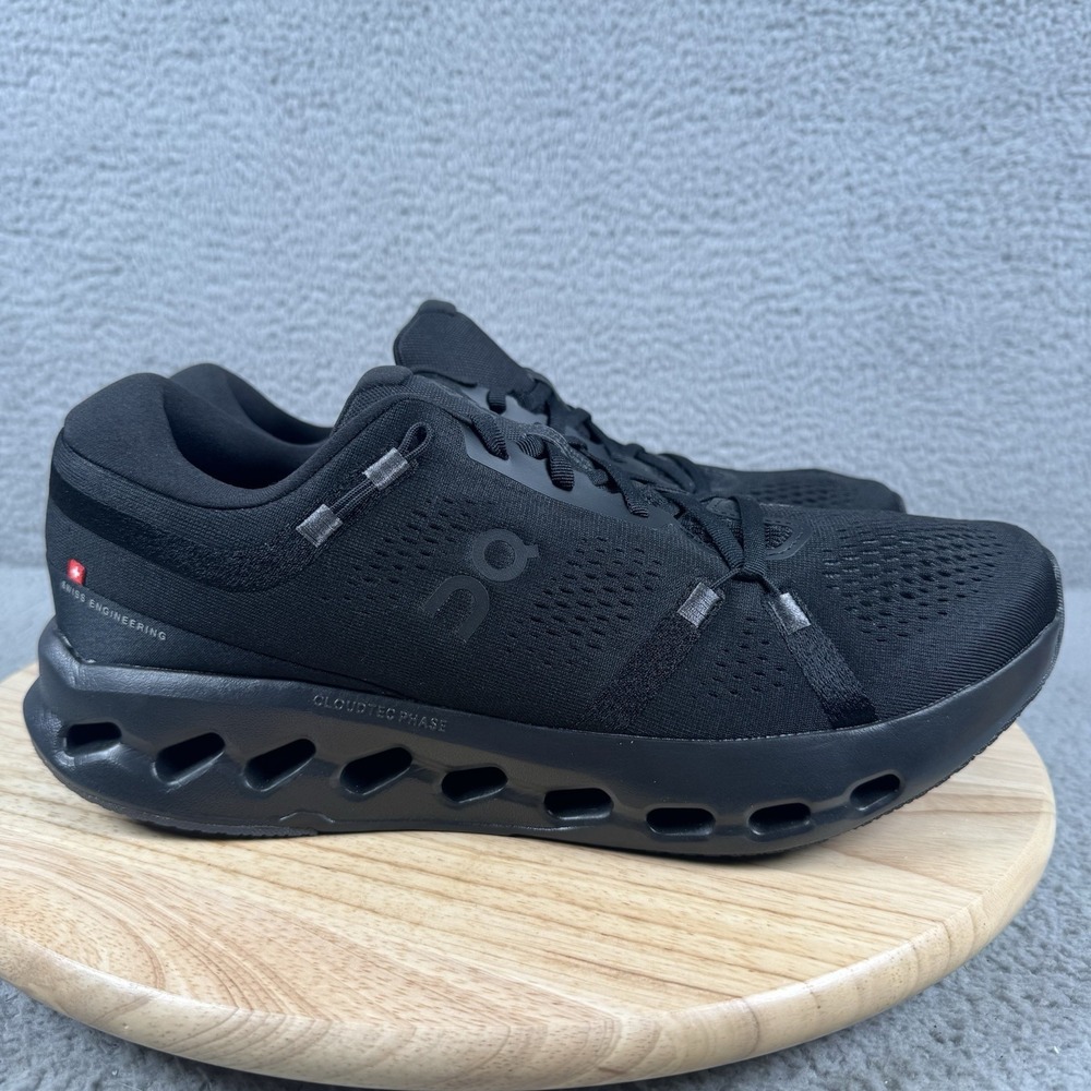 On Cloudsurfer 2 Mens Size 11.5 Black Athletic Running Walking Shoes NO INSOLES